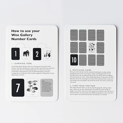 Wee Gallery Educational Flashcards for Babies, Double Sided Black and White Learning Flash cards, Nature Number Cards for Visual Stimulation and Cognitive Development of Infants and Toddlers
