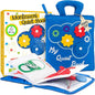 deMoca Busy Book for Toddlers 1-3 - Airplane Toys for Toddlers 1-3, My Quiet Book Montessori Toys for 1 Year Old with Kids Plane Activities, Activity Busy Board, Gift for Boys & Girls