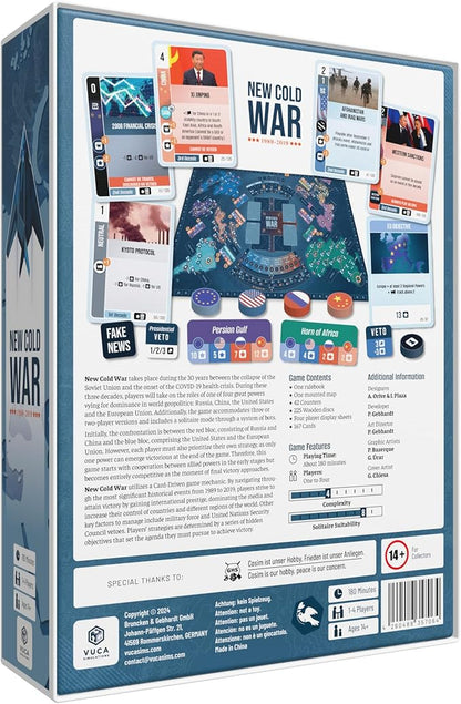 | New Cold War: 1989–2019 | Board Game | Card-Driven Geopolitical Strategy Wargame | 1–4 Players | Solo & Team Modes