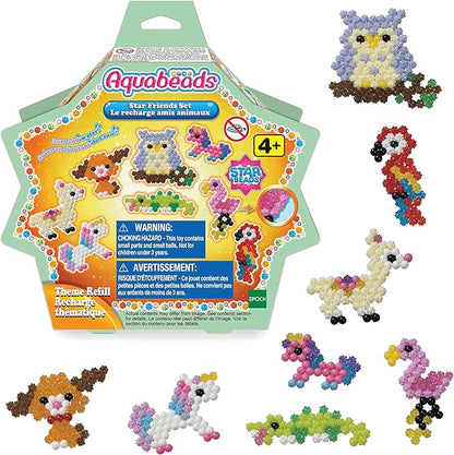 Aquabeads Arts & Crafts Star Friends Theme Bead Refill with Over 600 Beads and Templates, Multicolored