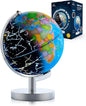 USA Toyz Illuminated Globe for Kids Learning- 3-in-1 STEM Globes of the World with Stand, Constellation Map, Built-in LED Night Light Desk Globe Lamp, Non-Tip Metal Base, 9.75” Tall, 7 Inch Diameter