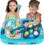 2-Player Whack Game Mole Toy for Kids Ages 3+, 11x15in Early Learning Toy with Lights & Sounds, Interactive Pounding Bench with 9 Speed Levels, Perfect for Families with Multiple Kid of Different Ages