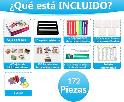 Visual Communication Book,162 ASD Photo Picture Cards: Autism Language Vocabulary, Speech Articulation Therapy, ADHD & Apraxia Learning
