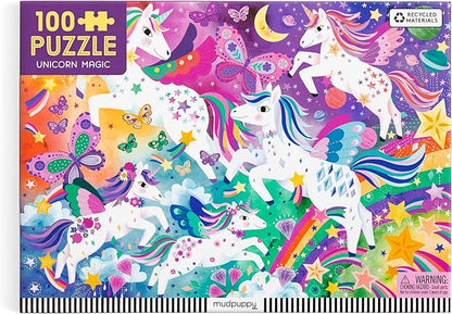 Mudpuppy Unicorn Magic – 100 Piece Jigsaw Puzzle with Colorful and Fun Illustrations of Sparkling Unicorns for Children Ages 5 and Up