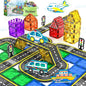 Soyee Magnetic Tiles Road Cars Set Magnetic Building Blocks Boys Toys Ages 3 4 5 6 7 8 Sensory Preschool Construction Toddler Toys Gifts for 3+ Year Old Boys Girls