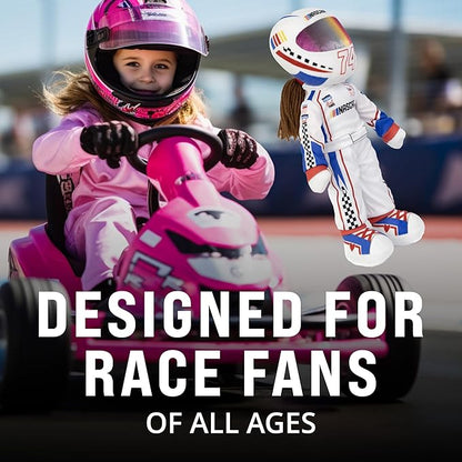 Playtime by Eimmie NASCAR-Themed Soft Baby Doll, 14-Inch Plush Racing Rag Doll for Kids, Sally Speedster Motorsports Plush Figure, Fabric Stuffed Toy for All Ages