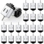 Mudder 20 Pieces Micro Electric Motor DC 1.5-3V 23000RPM Cars Toys Rectangular Small Electric Motor for DIY Toys Science Projects Metal Engine Motor Kit