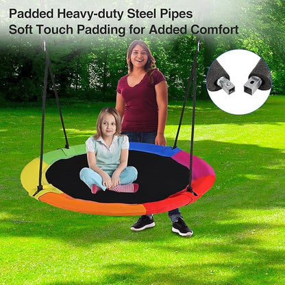 RedSwing 43" Flying Saucer Tree Swing for Kids Outdoor, Multi-Color