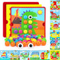 Button Art Toys for Toddlers 3-5 Years Old,Educational Color Matching Mosaic Pegboard & Fine Motor Skills Game,Early Preschool Learning Crafts Activity for Boys & Girls,Gifts for Kids Ages 3+