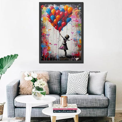 Tucocoo Colorful Balloon Puzzles for Adults 1000 Pieces, Banksy Little Girl Street Artwork Jigsaw Puzzle 20 x 27 Inches Colorful DIY Puzzles for Home Decoration, Family Puzzle Perfect for Game Nights