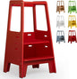 AVDAR Toddler Standing Tower Wooden Toddler Stool for Kitchen Adjustable, Winner 2023 of Contemporary Good Design, Montessori Kitchen Tools
