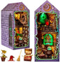 Book Nook Kit Mystic Theurge's Hut, DIY Booknook Kit for Adults Teens, 3D Wooden Puzzle Miniature House Kit with LED Lights, Bookshelf Decor Craft Gift for Family Friends