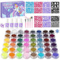Temporary Glitter Tattoos Kit for Kids,48 Glitter Colors, 178 Stencils,4 Glue,5 Brushes,Adults and Kids Arts Glitter Kit,Wonderful Holiday Gifts for Girls & Boys.