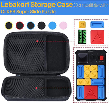 Storage Case Compatible with GiiKER Super Slide Puzzle Original 500+ Challenges Brain Teaser Puzzle (Blue Case)