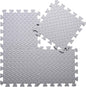 Coolcandy EVA Foam Play Mat, 16 Tiles Colorful Baby Play Mat, Square Kids Playmat with Solid Colored, 0.4" Thickened Interlocking Foam Floor Tiles, Puzzle Play Mat for Baby Exercise, Playing (Gray)