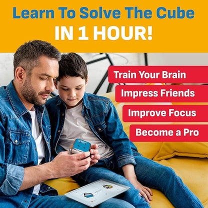GoCube Edge, The Connected Electronic Bluetooth Cube - Award-Winning 3x3 Magnetic Speed Cube - App Enabled Interactive Smart Cube - Best Gift for Kids & Adults - STEM Brain Teaser Puzzles - Free App