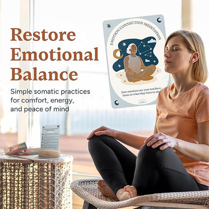 Better Days Somatic Therapy Exercises – 60 Techniques to Soothe Stress, Reconnect with Your Body, and Find Comfort – 3.5” x 5” Cards and Guidebook – Breathwork, Mindfulness, and Gentle Movements