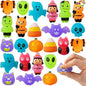 JOYIN 24 PCS Halloween Squishy Mochi Toys, Glow in The Dark Stress Relief Mochi for Halloween Party Favor Decoration, Halloween Goodie Bag Fillers, Kids Birthday Gifts