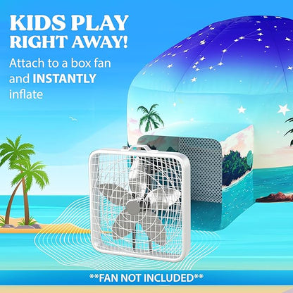 W&O Starlit Oasis with LED Lights & Sound – Glow-in-The-Dark Constellations for an Enchanting Stargazing Adventure – for Kids Ages 3-12 (Fan Not Included)