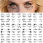 24pcs Halloween Face Temporary Tattoo, Upper & Lower Lash Designs Waterproof Fake Tattoos Stickers with Spooky Motifs for Men & Women Stage & Festive Looks & Cosplay Party Realistic Face Makeup