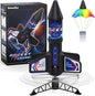Rocket Launcher for Kids Automatic Launch 200 Feet Air Rocket Toy for Boy 10 Years Old Air Rocket with Safety Parachute and LED Outdoor Rocket Kits Toys Gifts for Kids Age 5 6 7 8 9 10 11 12
