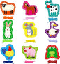 9 Pieces Kids Lacing Cards, Double Sided Sewing Cards in 9 Farm Themed Cards with 9 Colorful Laces, Imagination Development Lacing Toys Games for Children Educational and Learning Activity