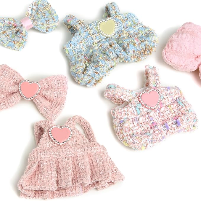 Premium Doll Clothes for Labubu - Luxury Chic Style Set for 17cm Dolls, Doll Outfit for Display, Collectors, Gift - Cute Miniature Fashion Accessories - Pink Jumpsuit (Clothes Only)