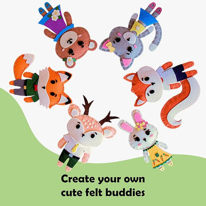 Sewing Kit for Kids - Sew & Create 6 Adorable Stuffed Animal Projects - Fun DIY Craft Set for Ages 6 and up - Educational & Creative Sewing Kit for Girls & Boys - Gift for Young Crafters