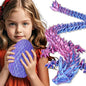 Large Dragon Eggs with Dragon Inside, 3D Printed Surprise Funny Gifts for Kids, Articulated Dragon Fidget Toys for Adults, Executive Desk Toys Office Room Décor (Shiny Purple)
