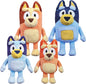 Bluey Heeler Family Stuffed Animal Set of 4, 7-8”, Soft, Bingo, Bandit, and Chilli Plush Figure Toys, Cuddly Plush Toys for Kids Ages 3+