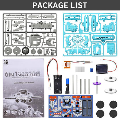 Lucky Doug STEM Projects for Kids Ages 8-12 12-16, 6-in-1 Building Science STEM Kits for Solar Robot Kit Space Toys Birthday Gifts for 8 9 10 11 12 13 14 15 16 Year Old, Boys Girls Teens