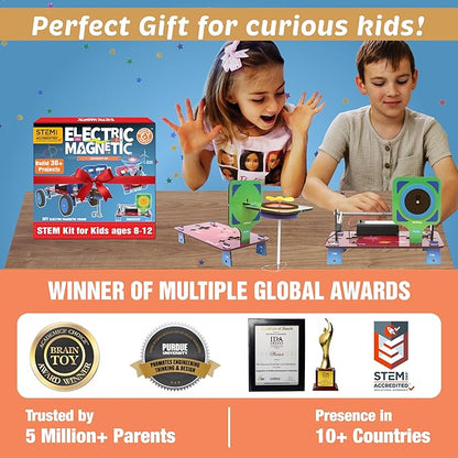 Butterfly EduFields 30in1 STEM Kits for Kids Age 8-10-12 | STEM Toys for Ages 8-13 | Electricity & Magnetism | Science Project Kit for Boys & Girls Aged 8-10-12-14 | Best Educational Birthday Gift