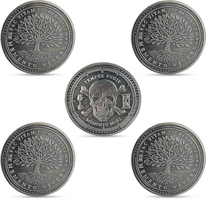 AtSKnSK Memento Mori Memento Vivere Coin Pack of 5