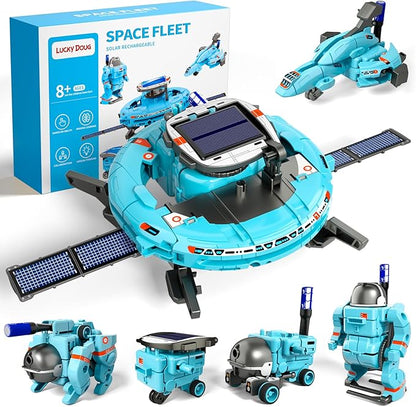 Lucky Doug STEM Projects for Kids Ages 8-12 12-16, 6-in-1 Building Science STEM Kits for Solar Robot Kit Space Toys Birthday Gifts for 8 9 10 11 12 13 14 15 16 Year Old, Boys Girls Teens
