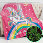 Unicorn Toys Gifts for Girls Kids - Glow in The Dark Unicorns Blanket Best Birthday Christmas Valentines Easter Decor Presents for Age 1-14 Years Old Teens Child Toddler Daughter Soft Throw 50"X60"