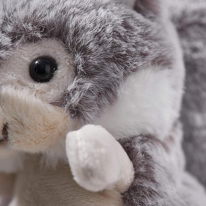 Dilly dudu Grey Squirrel Plush Toy Stuffed Animal 7-Inch