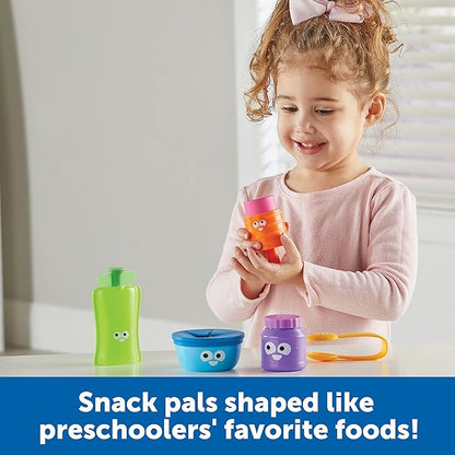 Learning Resources Helping Hands Snack Friends - 7 Pieces, Age 3+ Toddler Toys, Fine Motor Fun, Preschool, Fine Motor Skills, Toddler Activities