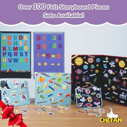 CHEFAN Felt Numbers for Kids, Board Pieces, Precut Story Pieces, Figures, Number Learning Toy for Counting, Math Counters for Preschool Kindergarten