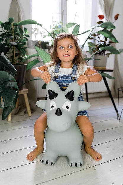 Kindsgut Bouncy Animal Hopper Dino for Children, Designed in Germany, Playful and Modern Colors, air Pump Included, Indoors and Outdoors