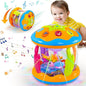 Baby Toys 6 to 12 Months - Musical Rotating Light Up Infant Toys, Early Learning Toys Baby Crawling Drum Toy, Tummy Time Educational Sensory Baby Girl Gifts for Toddlers 1 2 3 Years Old