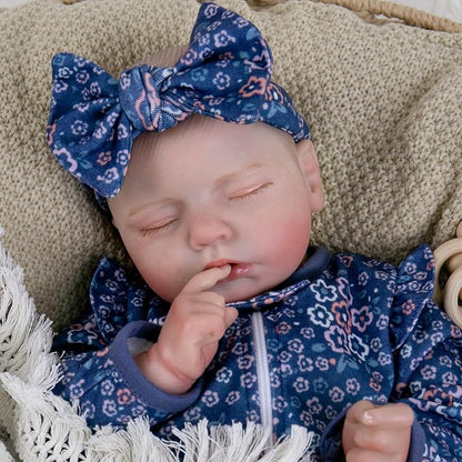 Aori 20 Inch Weighted Reborn Baby Doll - Hyper Realistic Lifelike Newborn Girl with Outfit, Collectible Soft Body Baby Doll for Girls Age 3 for Christmas/Birthday