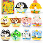 HIGH GODO Animal Party Favors Building Blocks, 10 Pack Mini Food Animals Building Set, Goodie Bag Stuffers, Classroom Small Prize Toys Gifts for Kids Boys Girls Age 8+