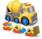 P&C 7.7" Toddlers Construction Cement Mixer Truck Toys for Ages 2-4, Mixer Truck Vehicle Car Set with Sounds and Lights for Kids 18M+, 2, 3, 4 Year Old, Ideal Birthday Christmas Gifts for Boys Girls