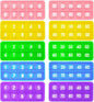 Ten Hundred Frame Popper, Math Fidget Sensory Toys, Ten-Frame Counting Toy, Educational Toy for Kids Classroom Group Learning Activities(Pack of 10)