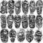 77 Sheets Temporary Tattoo, 17 Sheets Half Arm Pirate Captain Skull Compass Fake Tattoos for Women Men, 60 Sheets Pirate Anchor Sword Flag Realistic Tiny for Adult Kids Body Tattoos Stickers