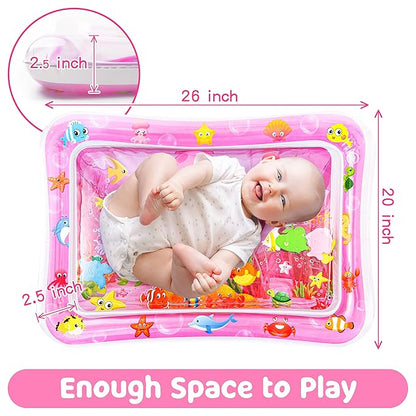 Tummy Time Water Mat for Baby Girl Baby Girl Toys for 3 to 12 Months Great Baby Girl Gifts Promote Baby Girl Sensory Development