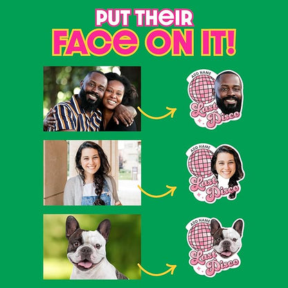 Big Dot of Happiness Custom Photo Last Disco - Bachelorette Party Favors - Fun Face Temporary Tattoos - Set of 12