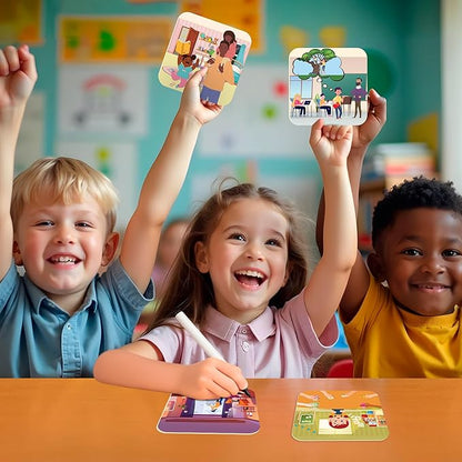 QUOKKA Sequence Speech Therapy Toys for Toddlers 3-4 - Autism Learning Materials for Kids 5-7 - Create a Story Cards Sentence Building - ABA Therapy Social Skills - Storytelling Picture Game