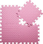 Coolcandy Solid Colored Foam Play Mat, 12"*12" Each Mat丨Non-Toxic Soft Baby Play Mat, 0.4" Thickened Square Interlocking Floor Mats - Toddler Playmat for Playing, Exercise(Pink/16 Tiles)