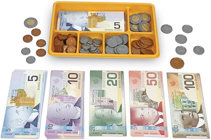 Learning Resources Canadian Currency-X-Change,Pretend Play Money for Kids, Develops Sorting and Money Skills, 211 Pieces, Ages 5+